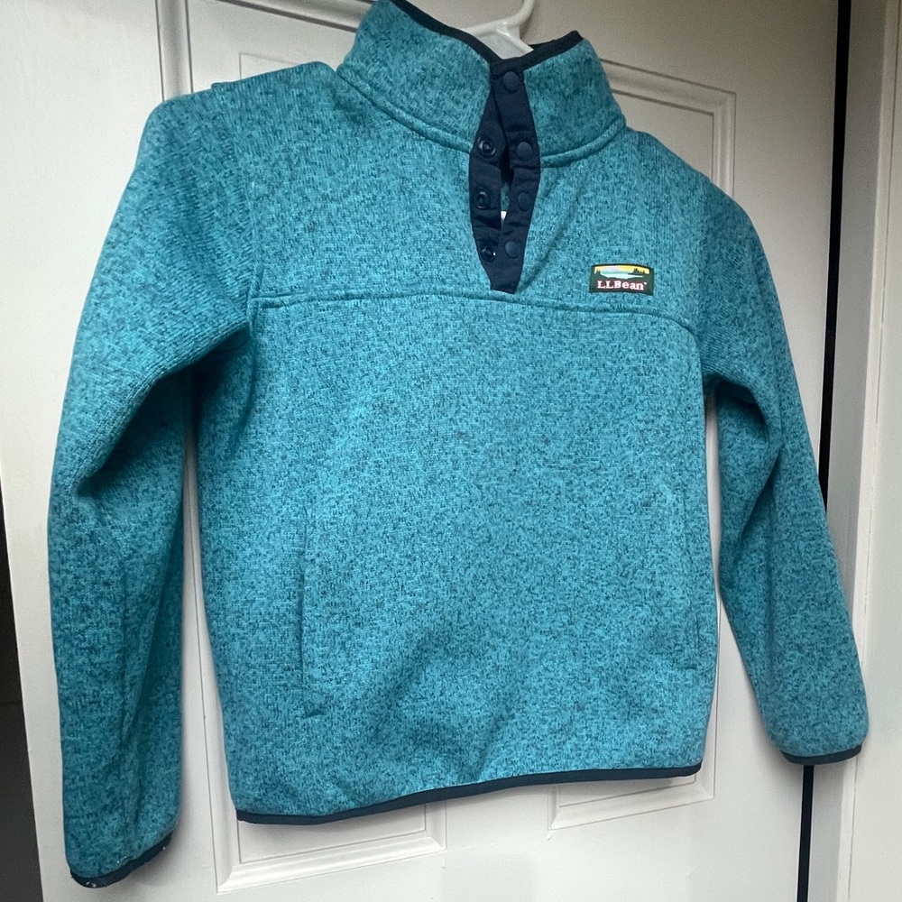 L.L.Bean Kids Sweater Fleece, Pullover, Size 8.